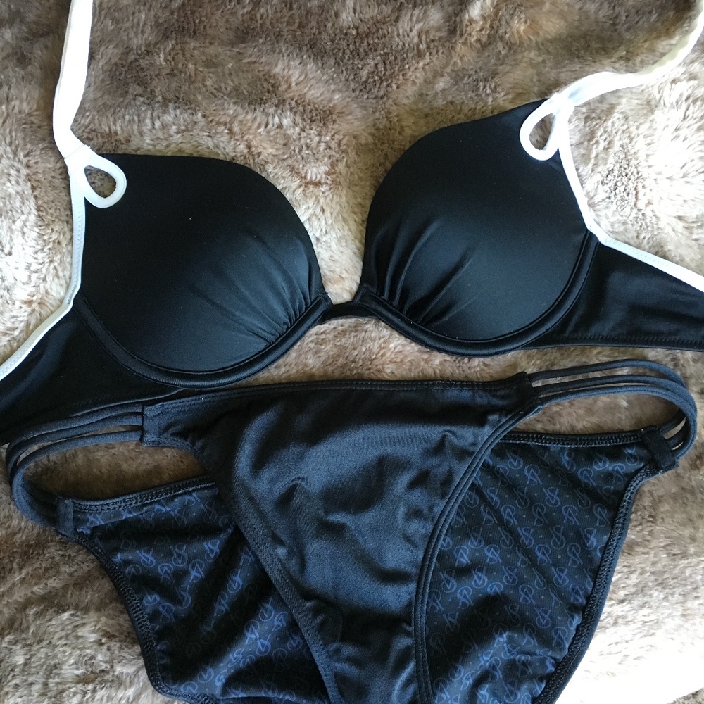 Pushup Swim Top & Bottoms From Victorias Secret